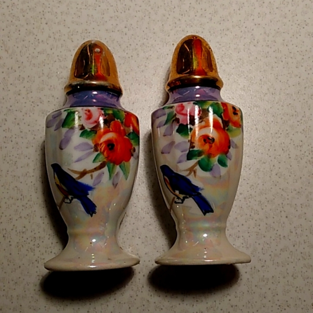 Antique Porcelain Salt n' Pepper Shakers Made In Japan